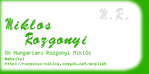 miklos rozgonyi business card